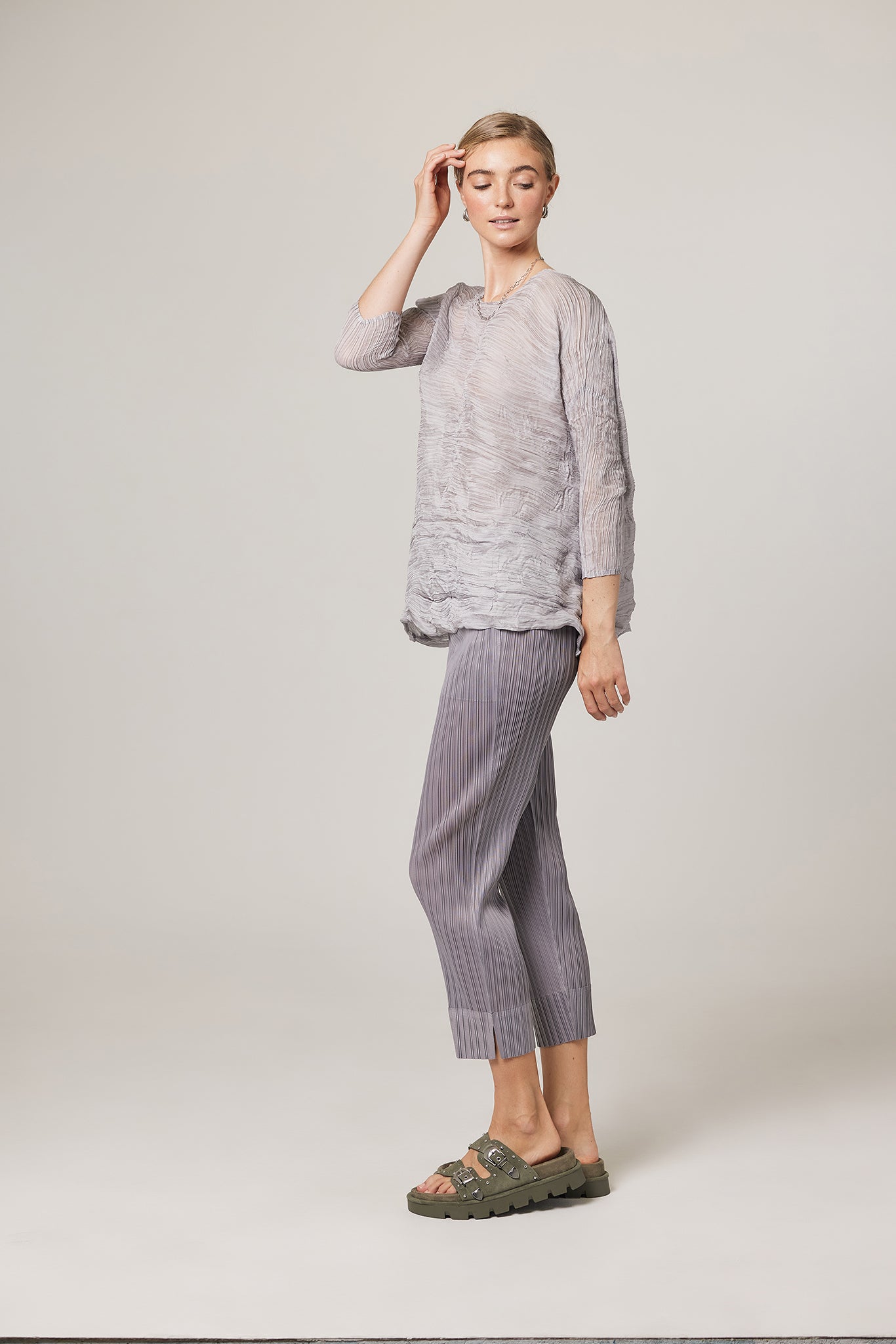 Ruth Sheer Crinkled Texture Tunic