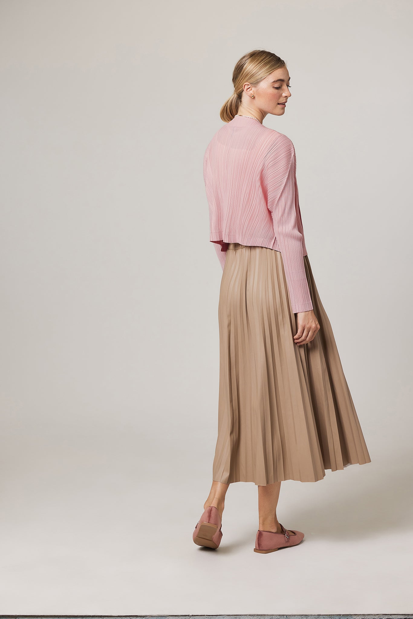 Mina Vegan Leather Pleated Skirt