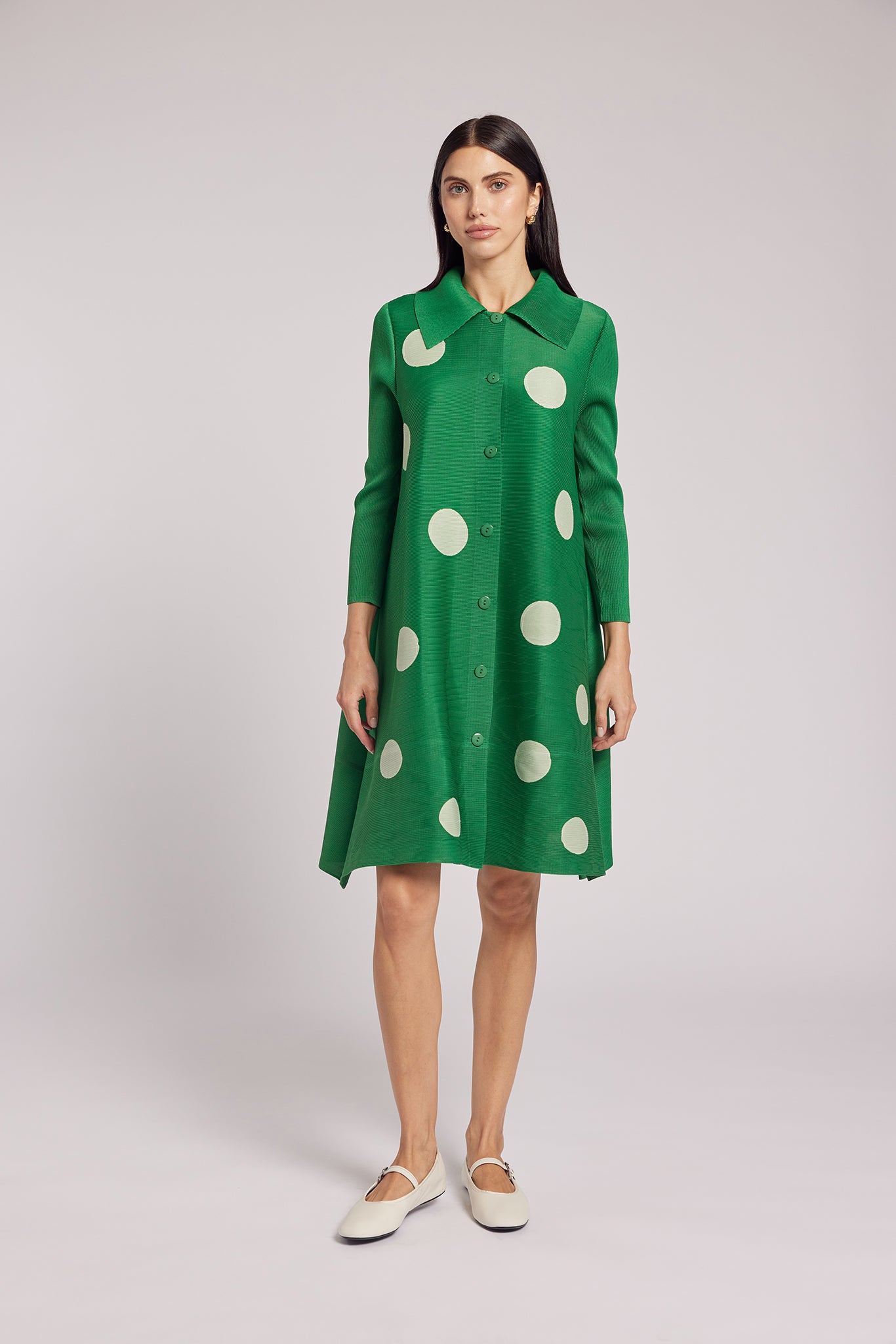 Mari Dot Crystal Pleats Jacket/ Dress