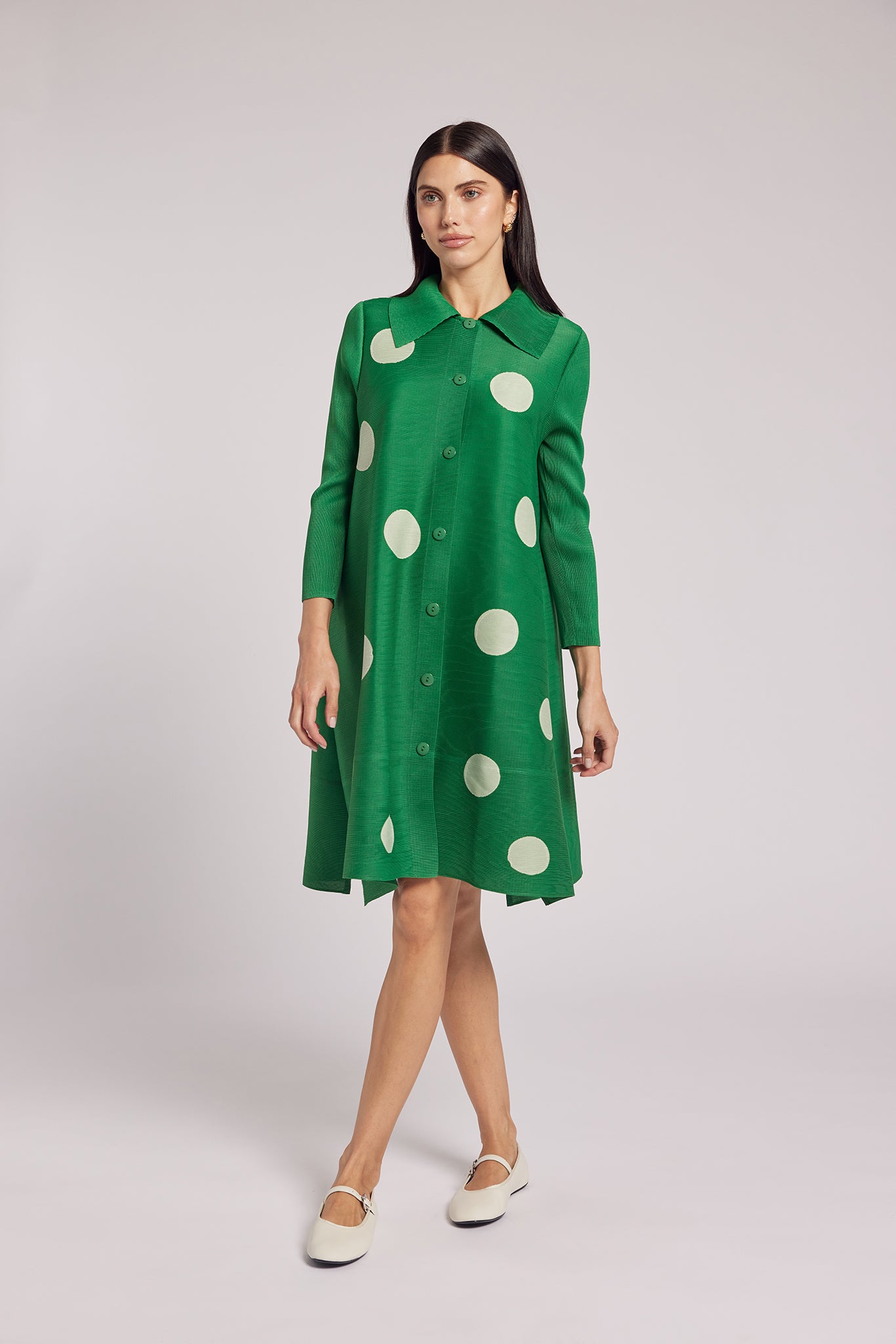 Mari Dot Crystal Pleats Jacket/ Dress