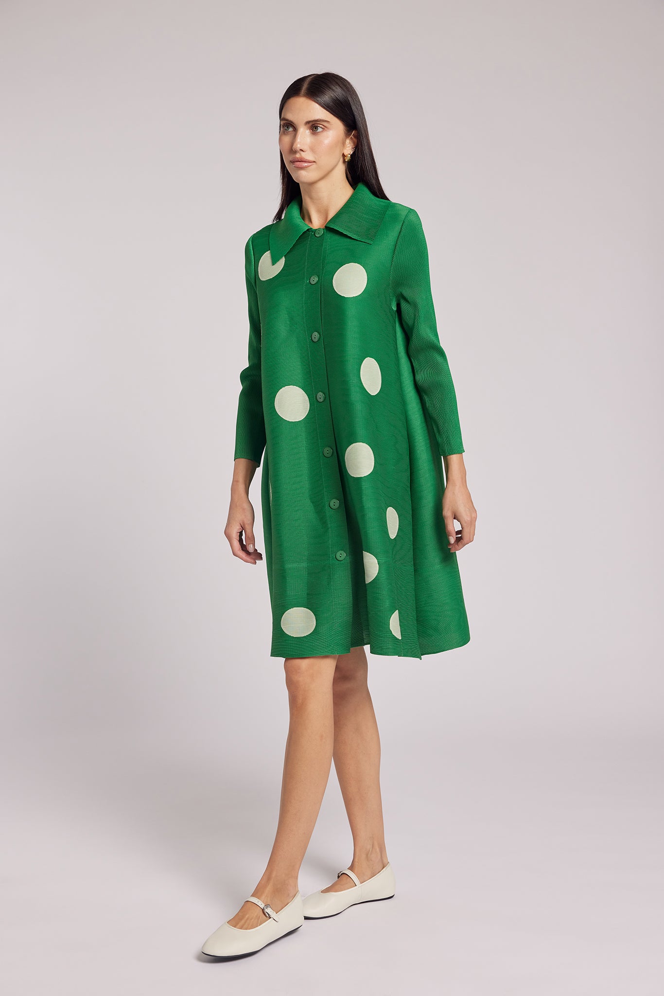 Mari Dot Crystal Pleats Jacket/ Dress