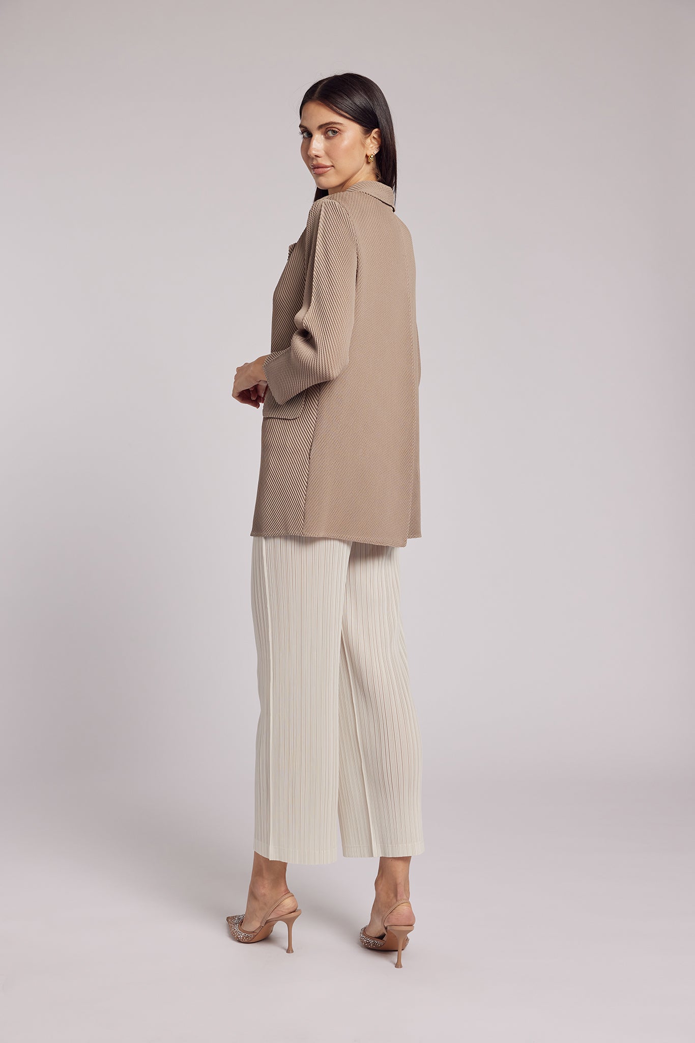 Nina Diagonal Honeycomb Texture Jacket