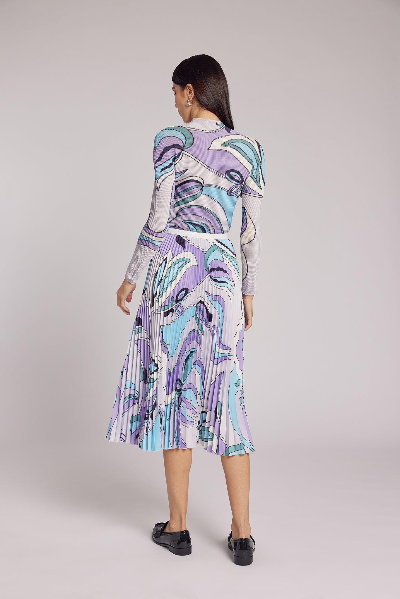 Sorbet Swirl Pleated Skirt