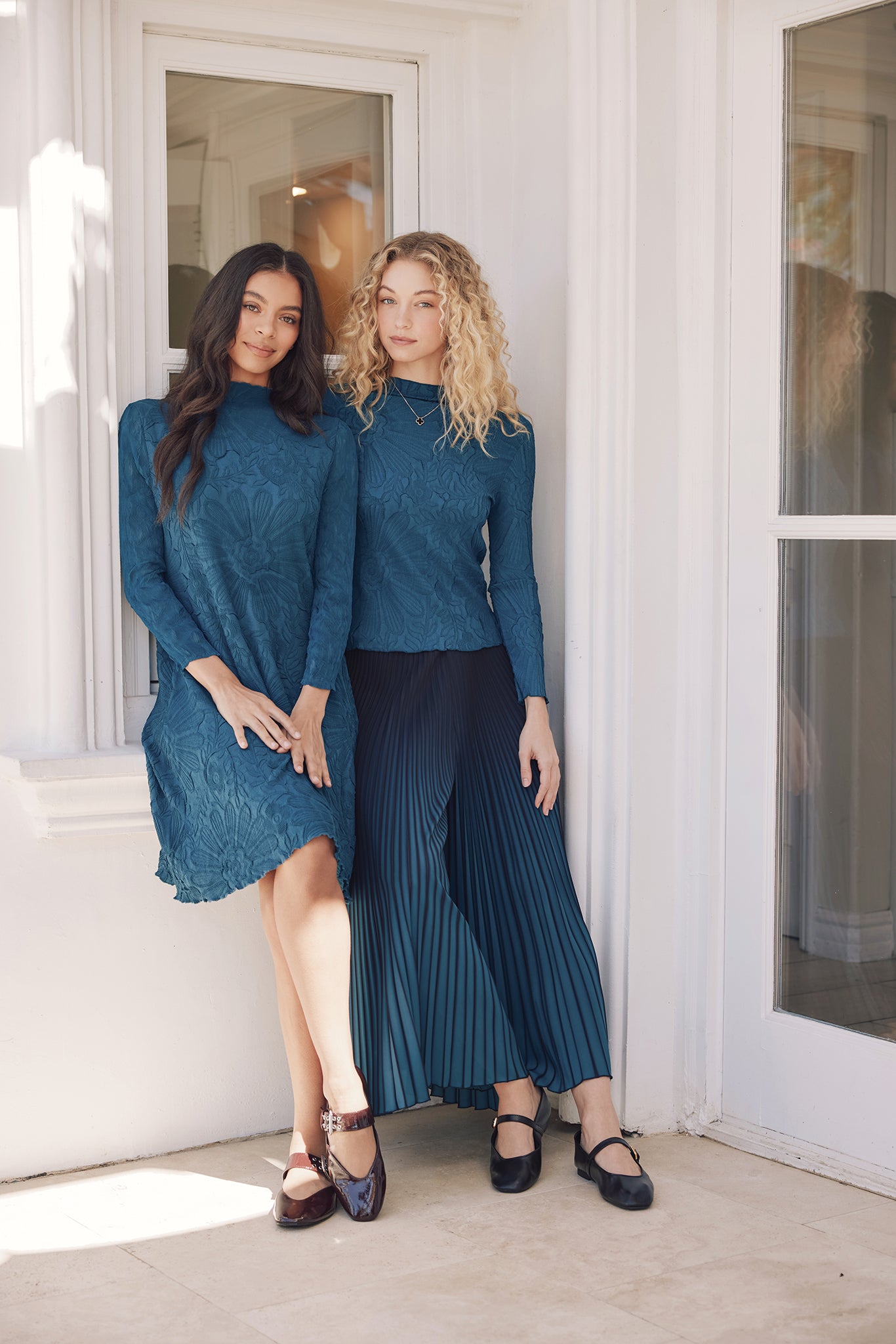 Leah Ombre Plissé Palazzo Pant