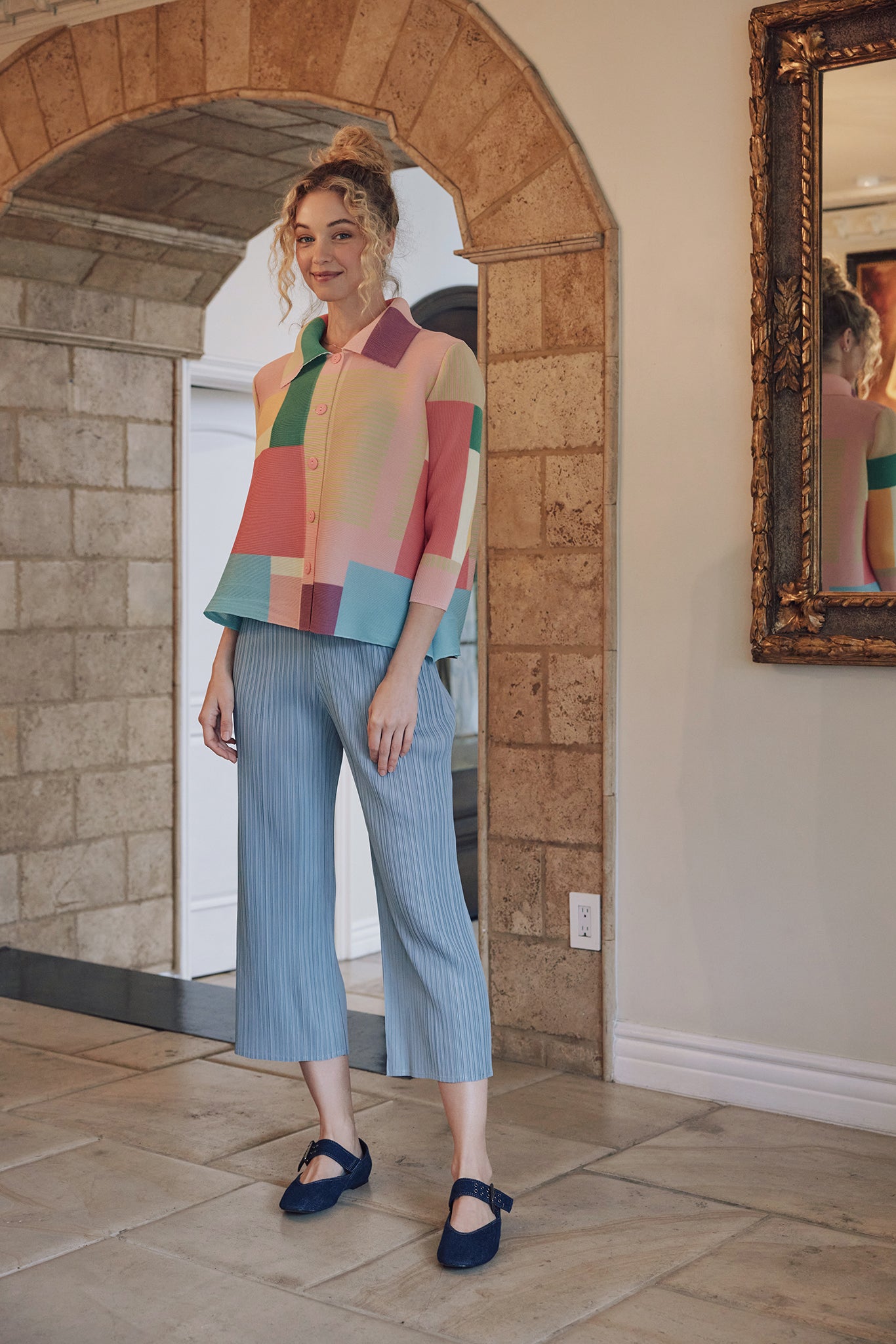 Freya Mondrian Crystal Pleats Shirt