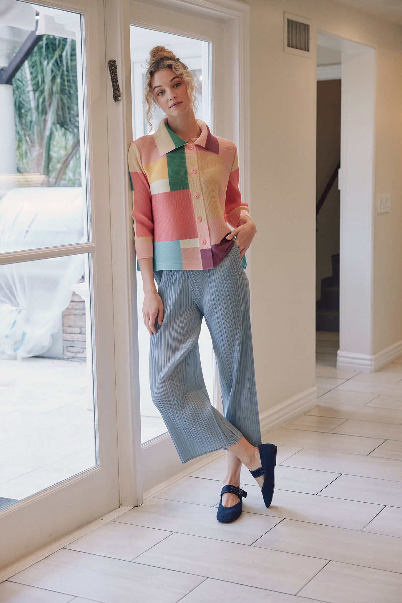 Freya Mondrian Crystal Pleats Shirt