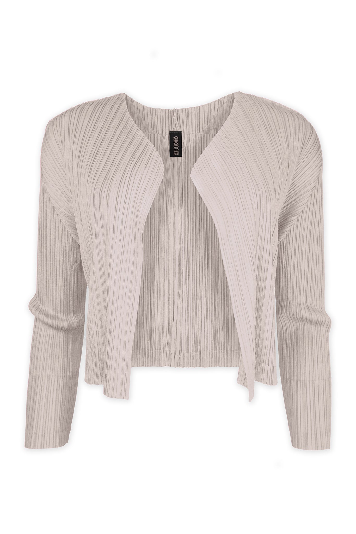 Odette Plissé Satin Cardigan