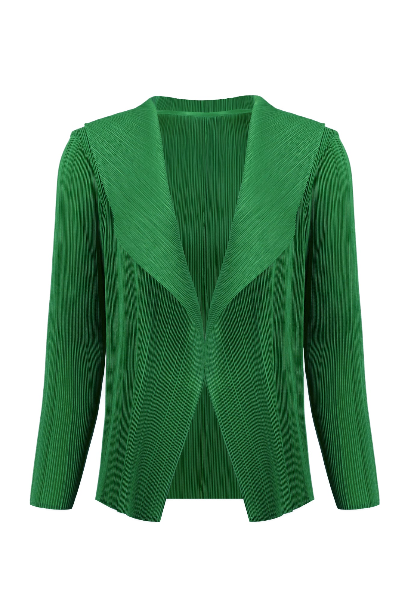 Jade Crystal Pleats Shawl Cardigan