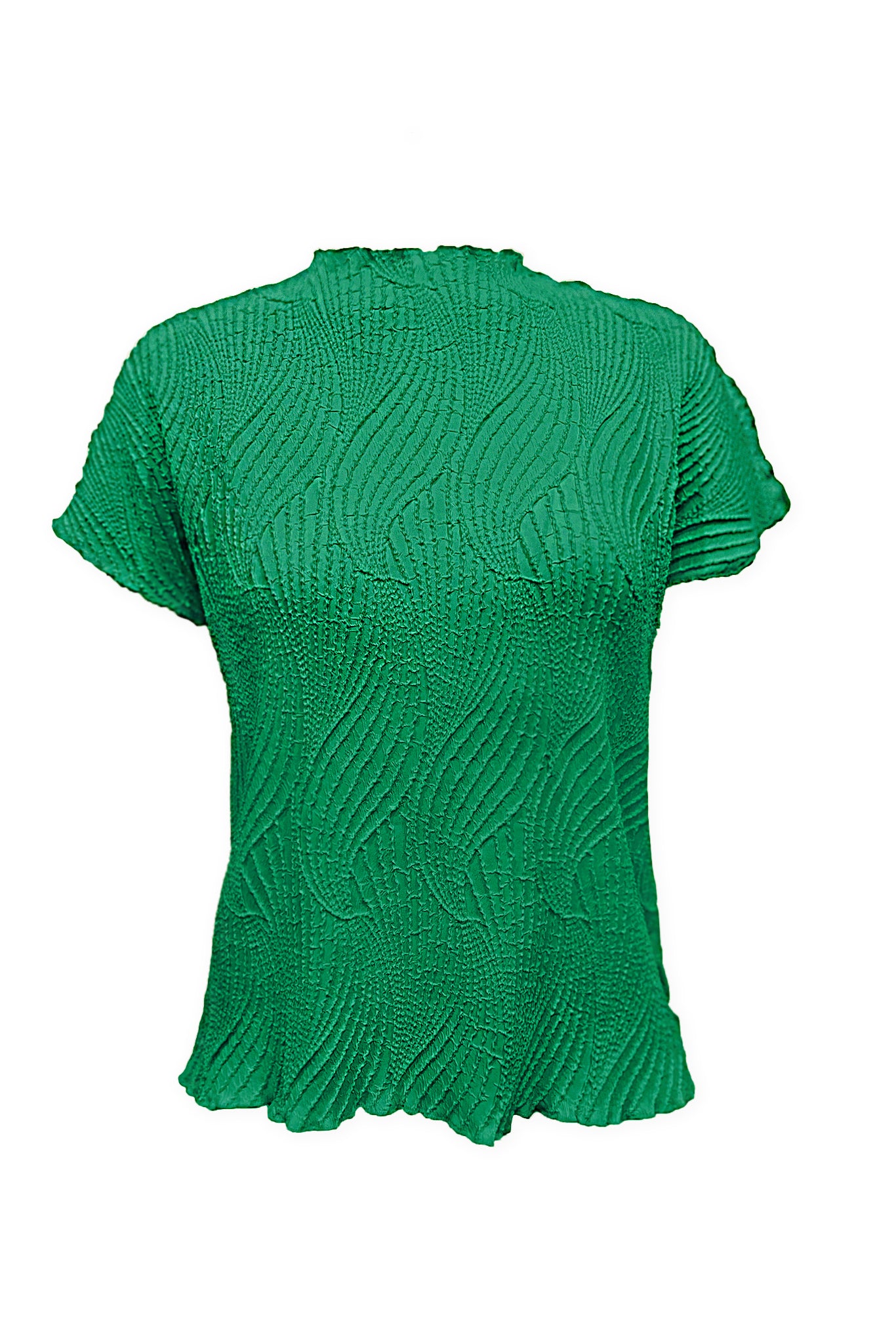 Ivy Lettuce Edge Swirl Jacquard Top