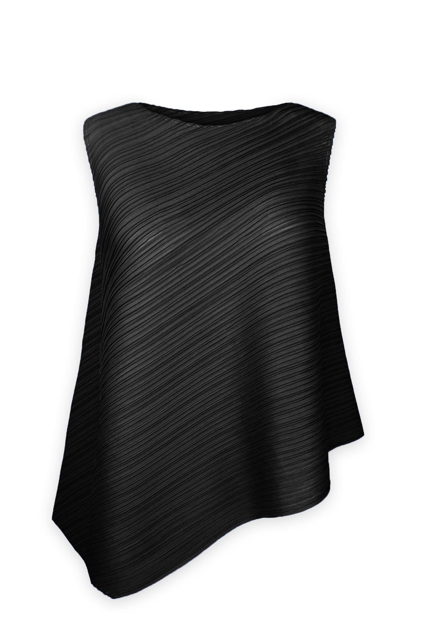 Sera Diagonal Plissé Tank